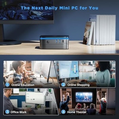 KAMRUI AK1PLUS Mini PC — Intel N95, 16GB RAM, 512GB SSD, 4K, WiFi/BT