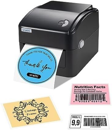 vretti 4x6 Thermal Shipping Label Printer — USB, for Amazon/eBay/Shopify/UPS/DHL