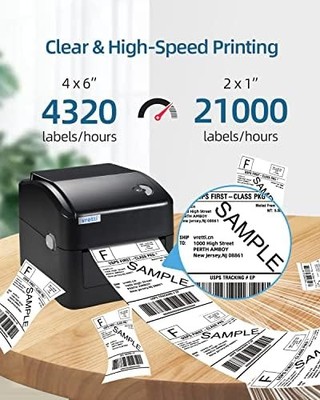 vretti 4x6 Thermal Shipping Label Printer — USB, for Amazon/eBay/Shopify/UPS/DHL