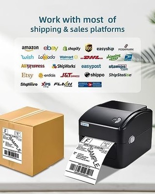 vretti 4x6 Thermal Shipping Label Printer — USB, for Amazon/eBay/Shopify/UPS/DHL