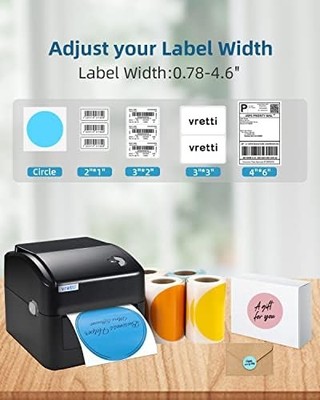 vretti 4x6 Thermal Shipping Label Printer — USB, for Amazon/eBay/Shopify/UPS/DHL
