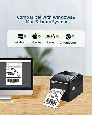 vretti 4x6 Thermal Shipping Label Printer — USB, for Amazon/eBay/Shopify/UPS/DHL