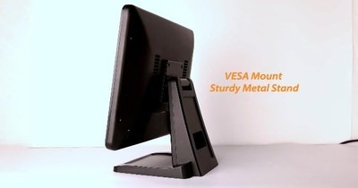 ANGEL POS 15" Capacitive Touchscreen Monitor — 4:3, True Flat, with Metal POS Stand