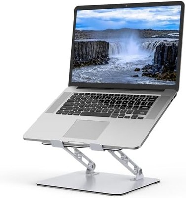 Gogoonike Adjustable Laptop Stand — Foldable Metal Riser, 10-15.6" Laptops