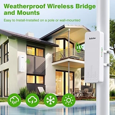 Adalov 3KM 5.8G Outdoor WiFi Bridge — Point-to-Point CPE, 14dBi Antenna (CPE660)