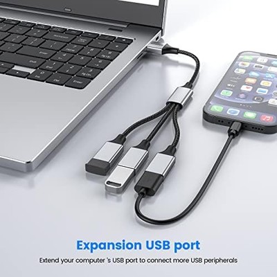 MOGOOD USB 1-to-3 Port Splitter Cable — Type A, 3-Pack