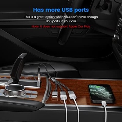 MOGOOD USB 1-to-3 Port Splitter Cable — Type A, 3-Pack