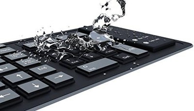 sungwoo Foldable Silicone Keyboard — USB Wired, Waterproof Rollup, Black/Grey