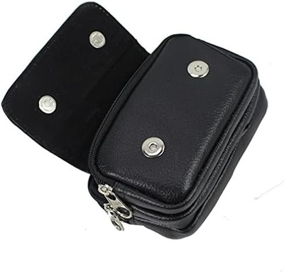 Leather Phone Waist Pack — Belt Holster Pouch, 3-Pocket, Outdoor Travel