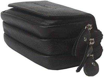 Leather Phone Waist Pack — Belt Holster Pouch, 3-Pocket, Outdoor Travel
