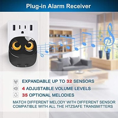 Wireless Driveway Alarm — 1/2 Mile Range, Outdoor Motion Sensor, 1 Receiver + 4 Sensors