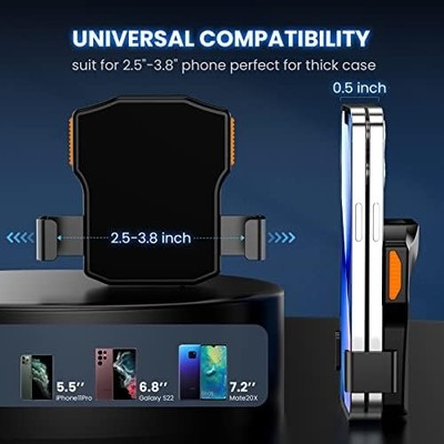 Eyoyo 1D Bluetooth Barcode Scanner — Phone Back-Clip, Wireless, Battery Indicator