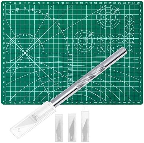 Anezus Craft Knife Precision Cutter & Self-Healing Cutting Mat Set — 30pc Hobby Knife Kit