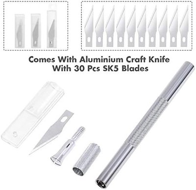 Anezus Craft Knife Precision Cutter & Self-Healing Cutting Mat Set — 30pc Hobby Knife Kit