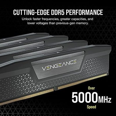 CORSAIR VENGEANCE DDR5 RAM 64GB Kit (2x32GB) — 5200MHz CL40, Intel XMP