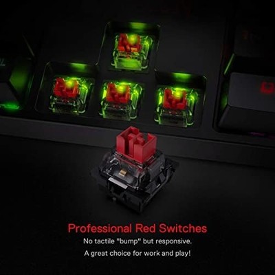 Redragon K582 SURARA RGB Mechanical Gaming Keyboard — 104-Key, Red Switches