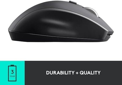 Logitech M705 Marathon Wireless Mouse — 2.4GHz, 5 Buttons, 3-Year Battery