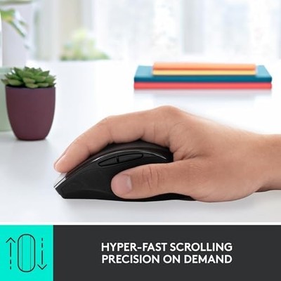 Logitech M705 Marathon Wireless Mouse — 2.4GHz, 5 Buttons, 3-Year Battery