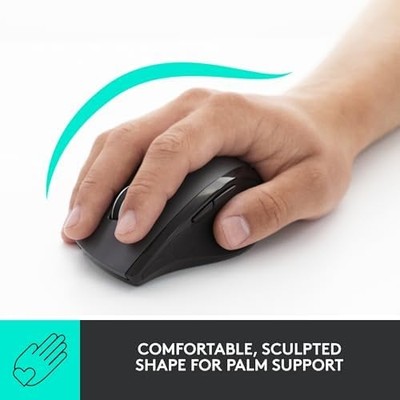 Logitech M705 Marathon Wireless Mouse — 2.4GHz, 5 Buttons, 3-Year Battery