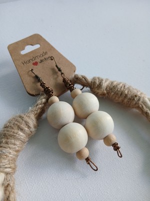Legacy Wooden Bead Earring