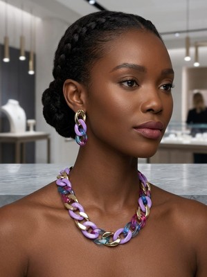 3 piece Multicoloured Jewelry Set