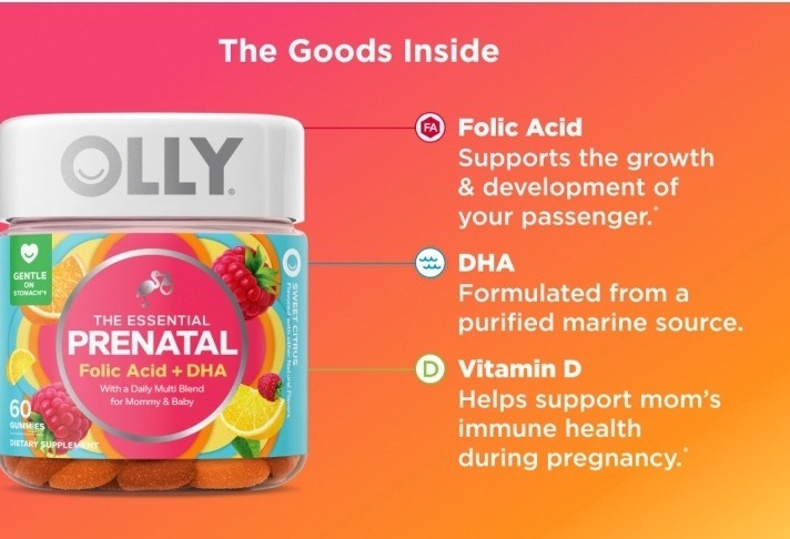 Olly Prenatal Folic Acid + DHA