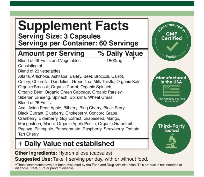 DW Daily Fruits and Vegetable Supplement (30s)