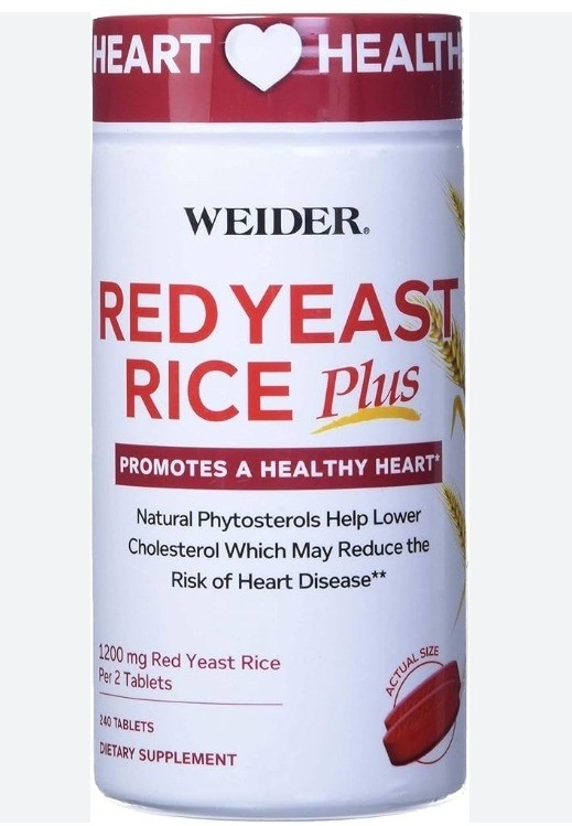 Weider Red Yeast Rice Plus 1200 mg Dietary Supplement (30s)