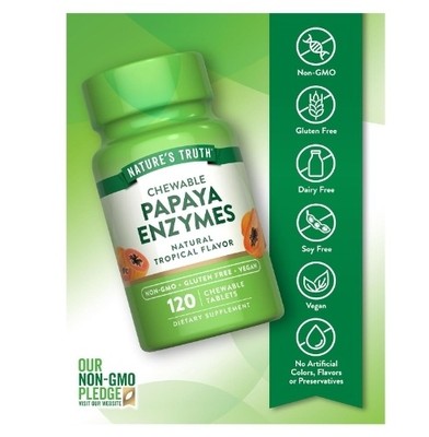 Nature's Truth Papaya Enzyme Chewable Tablets (30s)