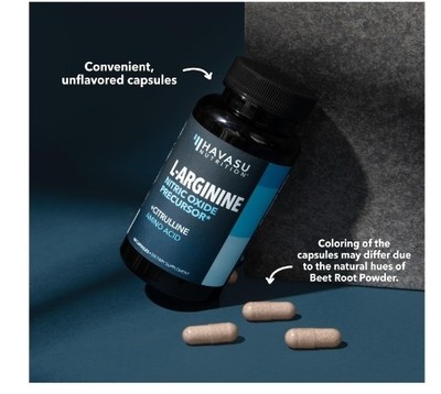 L-Arginine Capsules with L-Citrulline - Nitric Oxide Supplement (30s)
