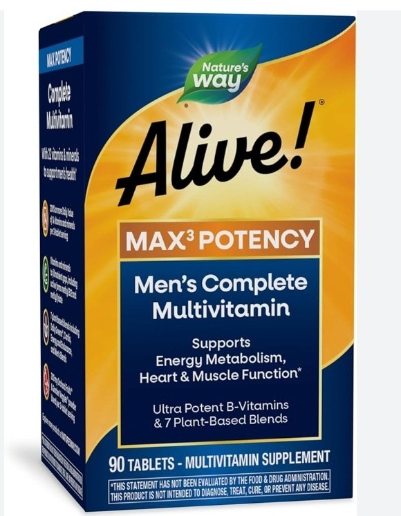 Nature’s Way Alive! Men’s Max3 Potency Multivitamin (30s)