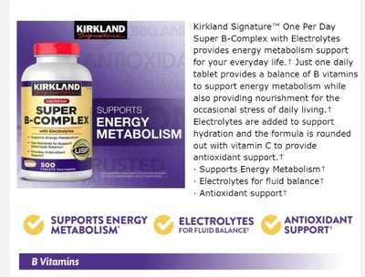 Kirkland Signature Super B-Complex with Electrolytes (30s)