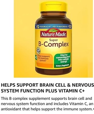 Nature Made Super B Complex with Vitamin C and Folic Acid (30s)