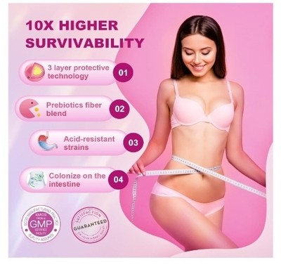 Women's Probiotic, with Cranberry Extract, Organic Prebiotics & Vitamin C (30s)