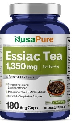 NusaPure Essiac Tea 1350 mg 180 Veggie Caps (30s)