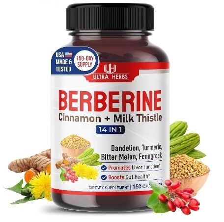 Ultraherb Berberine with Cinnamon, Milk Thistle (30s)