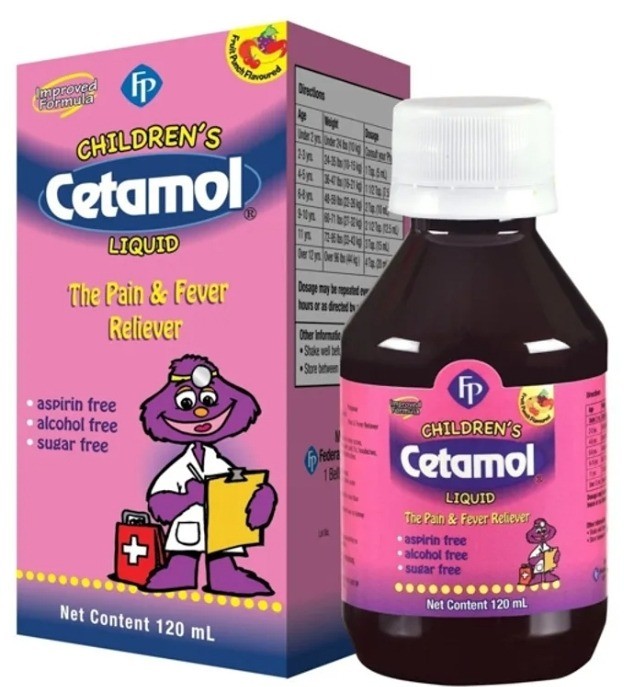 Cetamol Children's Pain and Fever Reliever Liquid 120ml