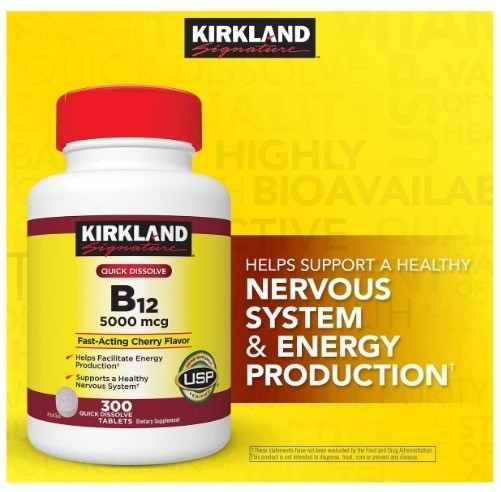 Kirkland Signature Quick Dissolve B-12 5000 mcg., 300 Tablets (30s)