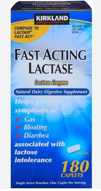 Kirkland Signature Fast Acting Lactase, 180s (30s)