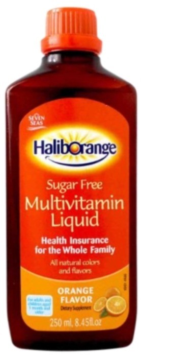 Haliborange Sugar Free Multivitamin Liquid, Orange Flavor, 8.45oz