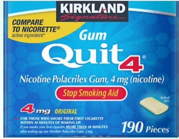Kirkland Signature Quit4 Smoking Gum