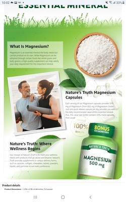 Nature's Truth Magnesium Oxide 500 mg (30s)