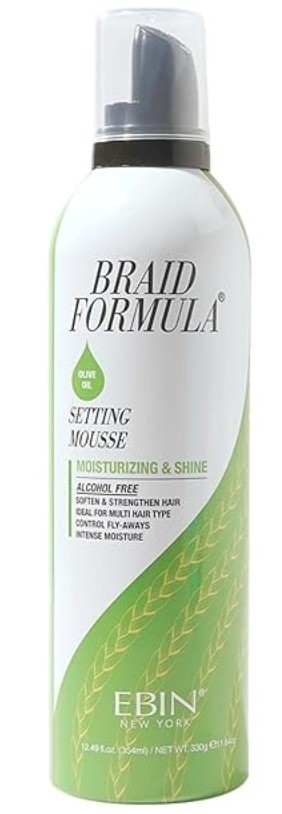 Ebin New York Braid Formula Setting Mousse Olive Oil 354ml