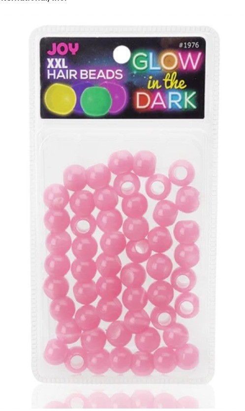 JOY Hair beads Glow in Dark Pink